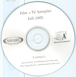 Aware Records / ASquared Management Film & TV Sampler Fall 2005 disc