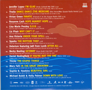 Gay.com Summer 2003 CD Sampler back cover