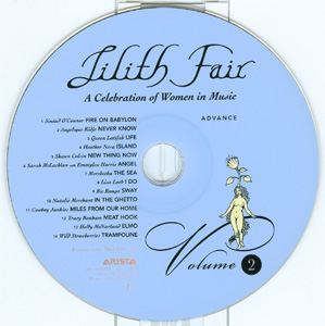 Lilith Fair - A Celebration of Women in Music Volume 2 & Volume 3 Advance Double CD disc 1