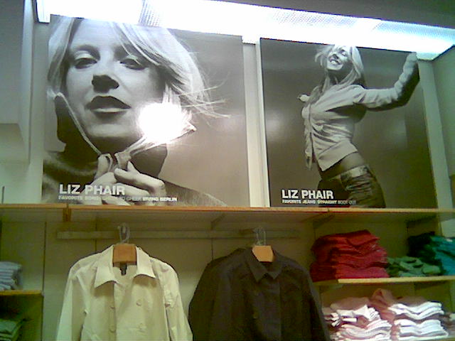 Liz Phair on display at your local GAP store, photograph courtesy of Jason.On.Guy
