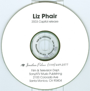 Liz Phair Sony / ATV Music Publishing advance cd disc
