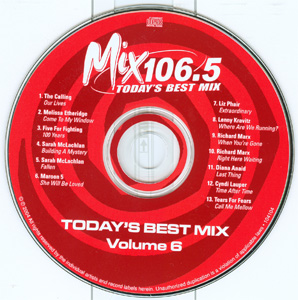 Mix 106.5 Today's Best Mix Volume 6 disc