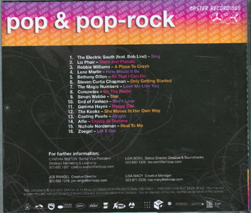 EMI Film & TV Music pop & pop-rock back cover