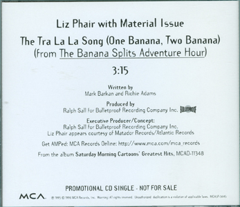 The Tra La La Song (One Banana, Two Banana) back cover